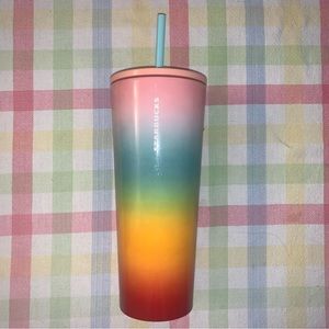 STARBUCKS 2019 Venti Rainbow Festival Pride Ombre Stainless Steel Tumbler NEW